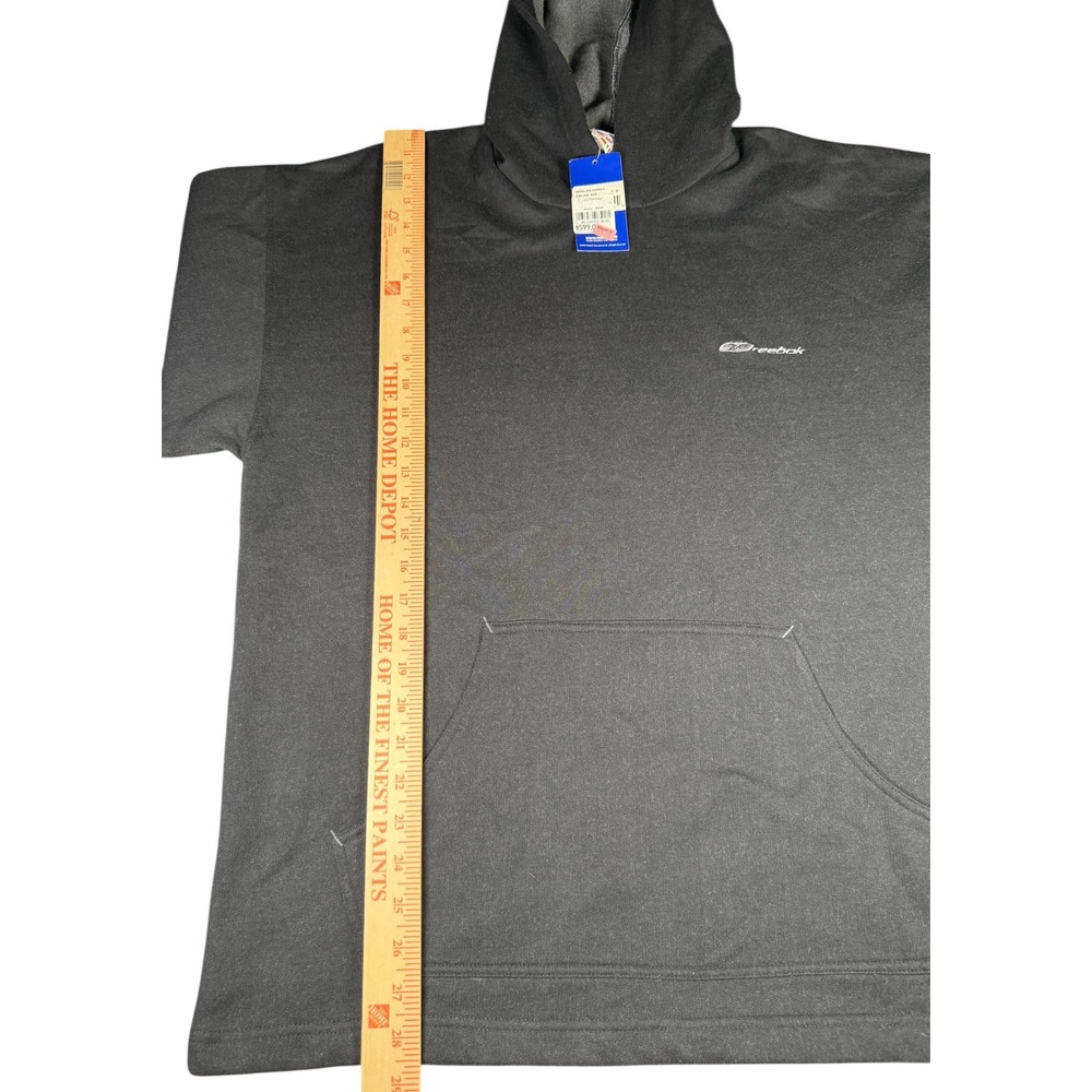 Vintage NWT Black Reebok Hoodie Pullover Sweatshirt Long Sleeve Size Large - Picture 8 of 9
